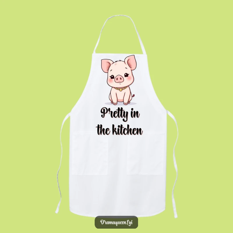 Funny Piglet Necklace Apron: Playful Chef's Accessory, Perfect Humorous Funny Gift for Bakers