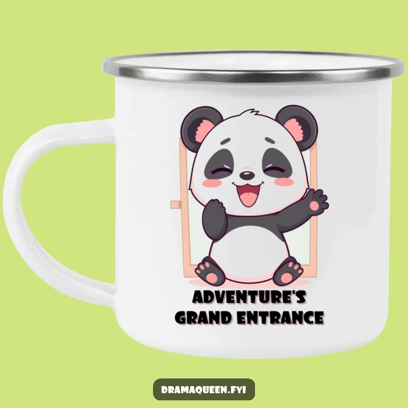 Funny Giggling Panda Campfire Mug - Dramatic Sips and Laughs Outdoors