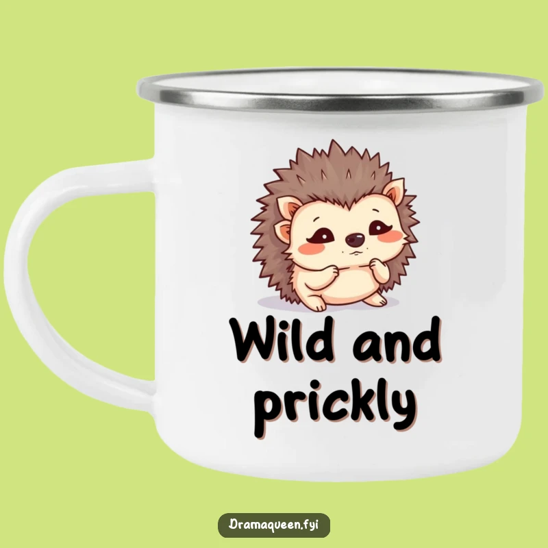 Funny Hedgehog Camping Mug - Durable Flustered Hedgehog, Outdoor Hilarious Gift