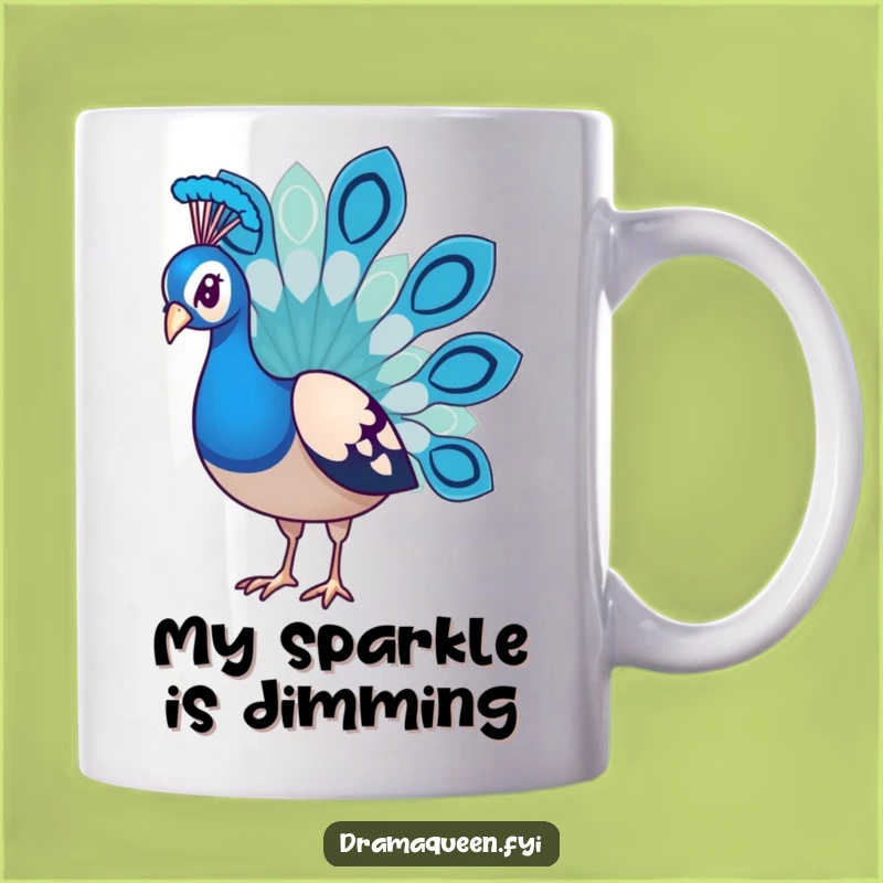 Funny Peacock Mourning Feathers Mug - A Hilarious Gift for Sad Birds