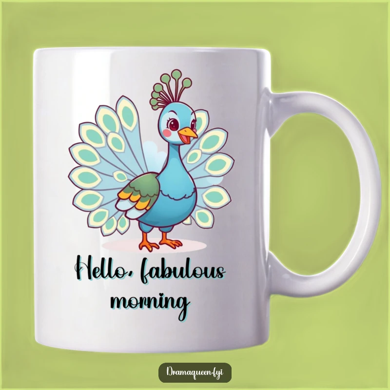 Funny Regal Peacock Grin Mug - Show Off Your Hilarious Pride