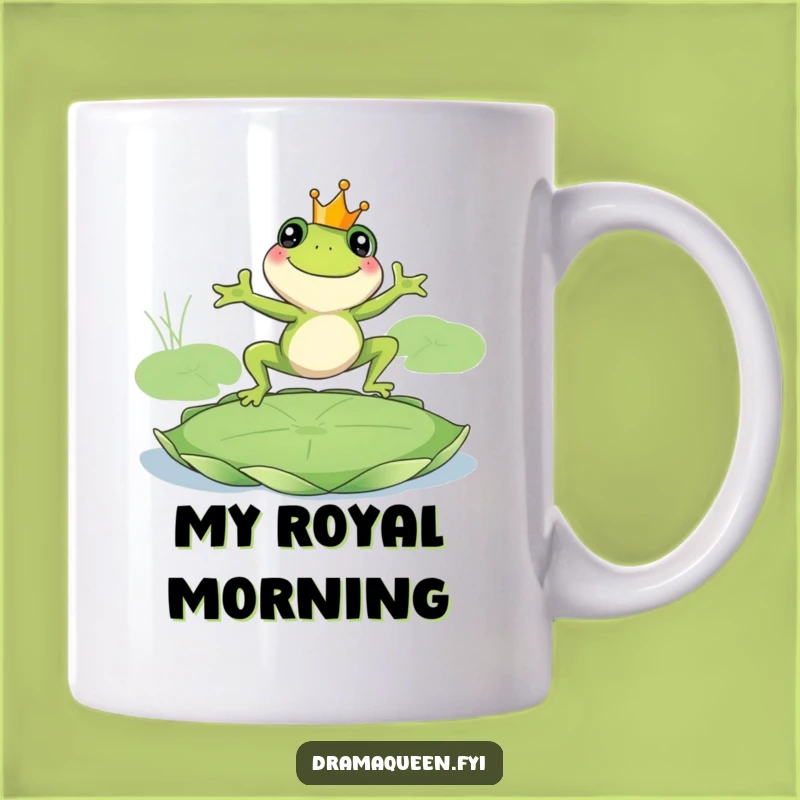 Funny Frog King Mug - Smiling Frog Royal Leap, Perfect Funny Gift for Royalty