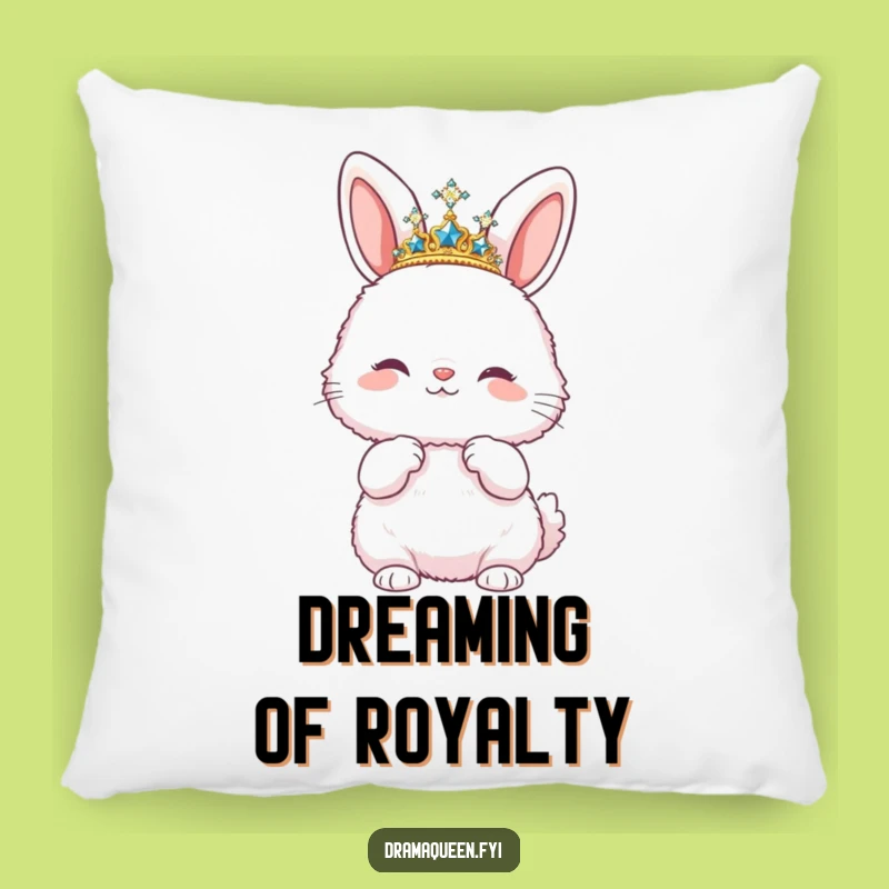 Funny Bunny Diva Pillow: Sparkly Tiara Cozy Pose Accent Gift