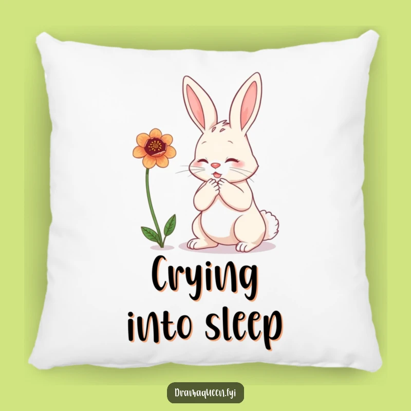 Funny Bunny Flower Pillow - Cozy Dramatic Decor, Perfect Funny Gift