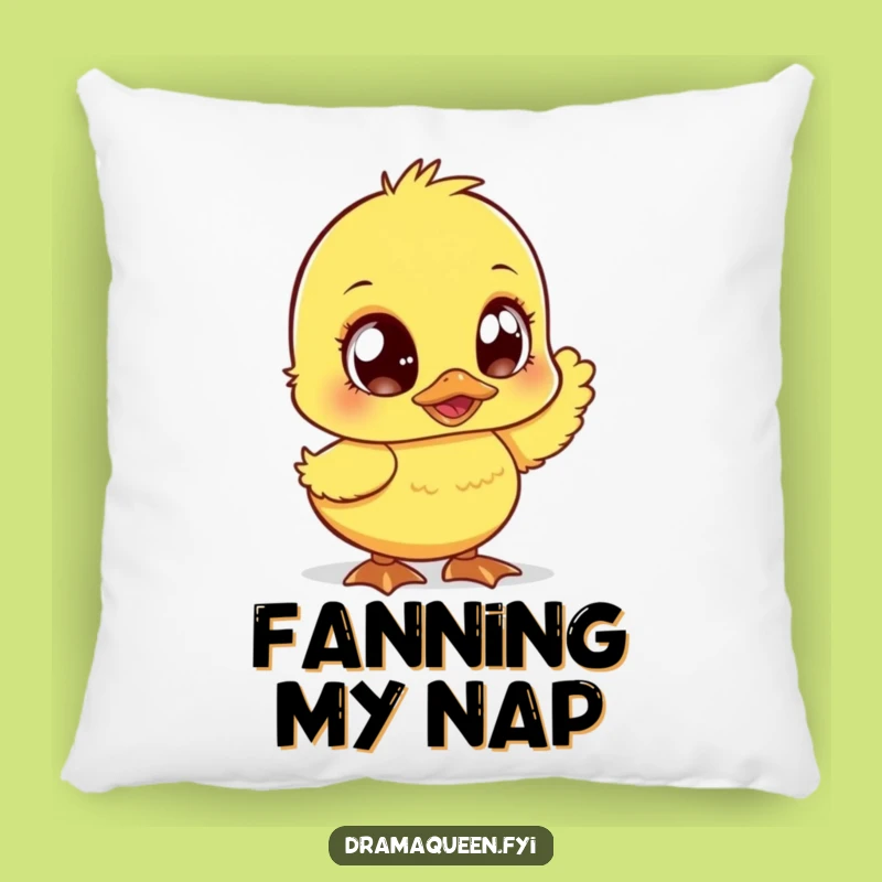 Funny Duckling Pillow - Cozy Sparkly Eyed Fanning Duckling Cushion, Comfy and Hilarious Decor