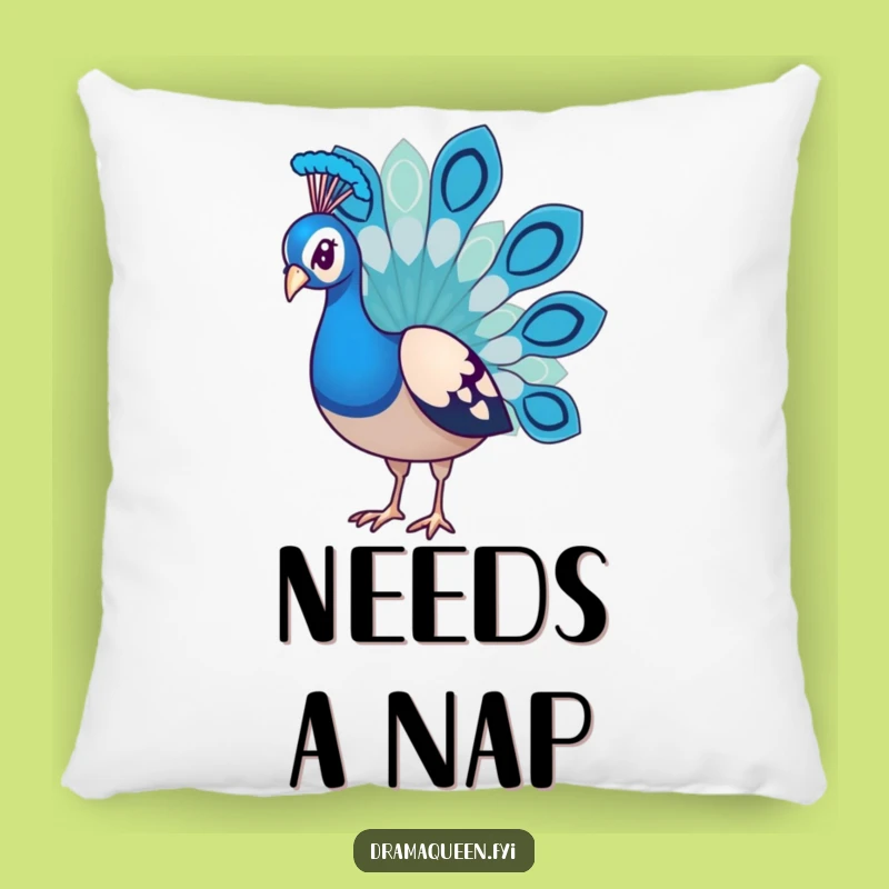 Funny Peacock Pillow - Comfy and Hilarious Droopy Feather Accent