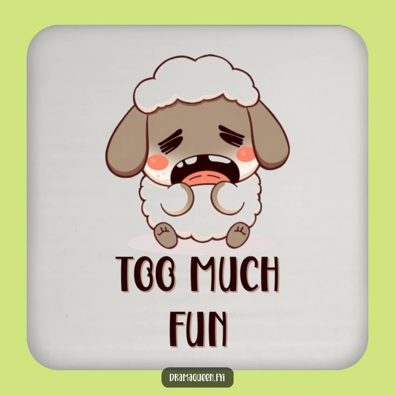 Funny Fainting Sheep Coaster: Protect Surfaces with Drama