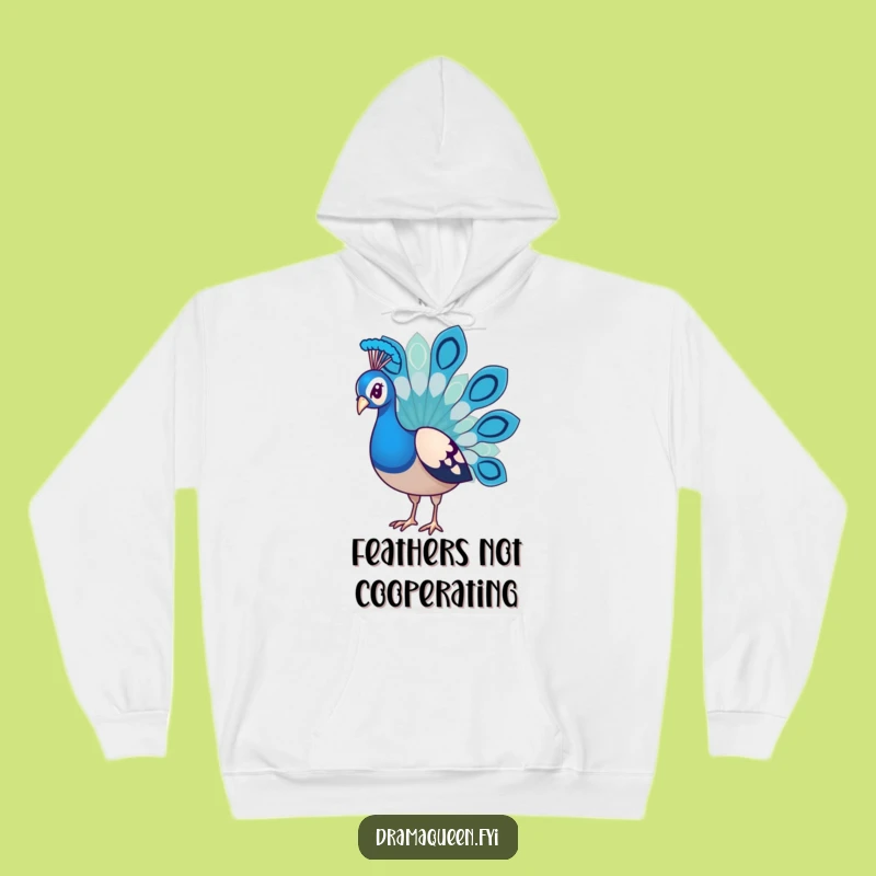 Funny Peacock Hoodie - Cozy and Hilarious Droopy Feather Comfort
