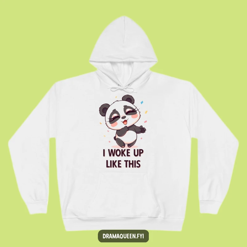 Funny Panda Confetti Hoodie: Cozy Exaggerated Flair Panda, Ultimate Funny Gift