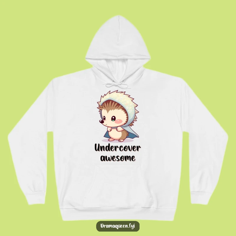 Cozy Funny Shy Hedgehog Cape Hoodie: Mysterious & Cute Design, Great Funny Gift