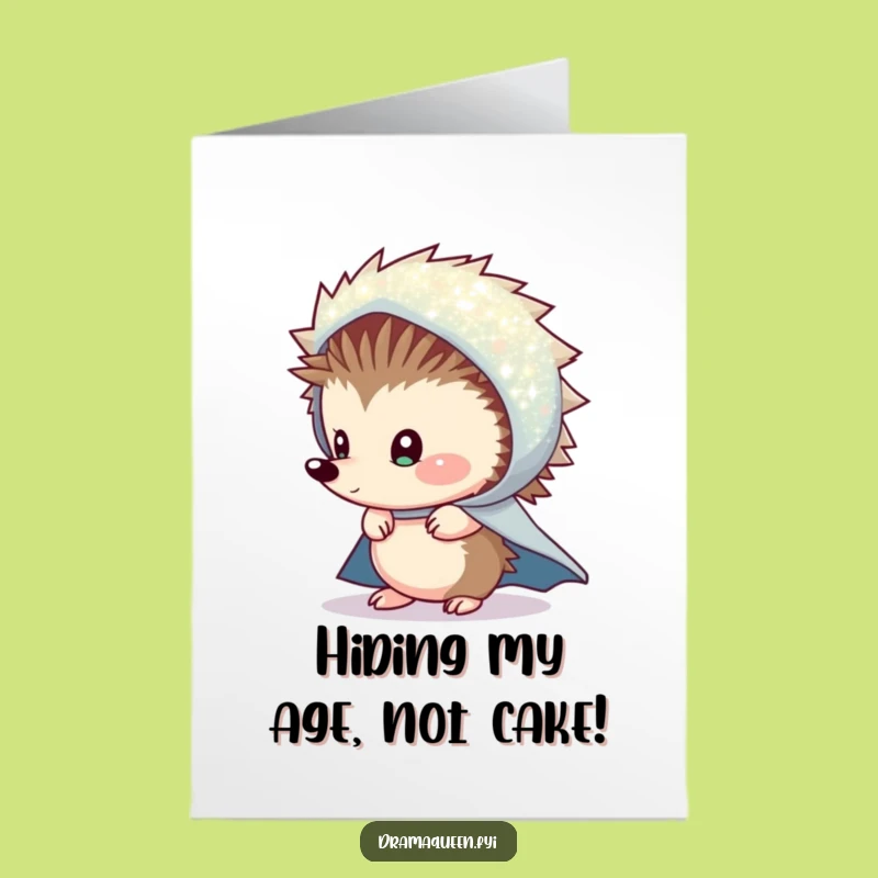 Free Printable Hedgehog Birthday Card: Shy Hero for a Secret Celebration