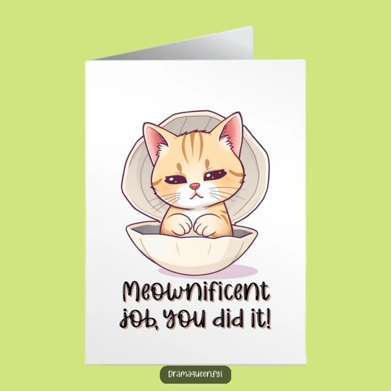 Free Printable Congrats Card: Sad Cat Mirror Practice Downloadable for Nuance
