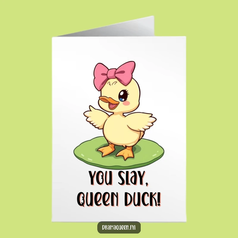 Free Printable Diva Duckling Congrats Card - Bowtiful Announcement Downloadable