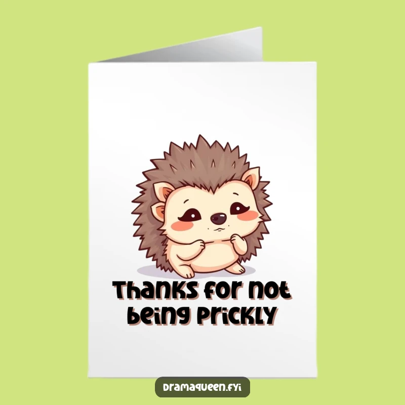 Free Printable Thank You Card A Flustered Hedgehog For Thanks Downloadable Gift