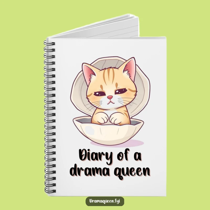 Funny Cat Sad Face Notebook - Journal Your Drama Hilariously