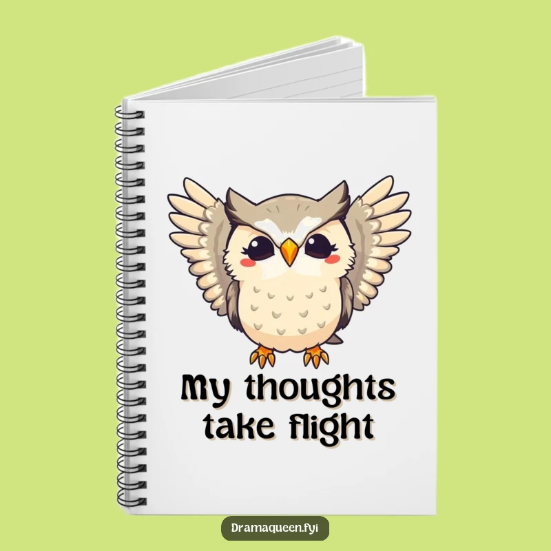 Funny Dramatic Owl Notebook - Jot Down Your Wise and Witty Ideas