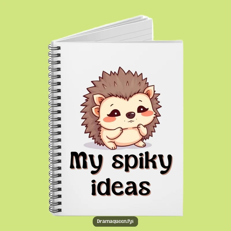 Funny Hedgehog Notebook - Flustered Quill Shaking Hedgehog Journal, Creative and Hilarious Gift