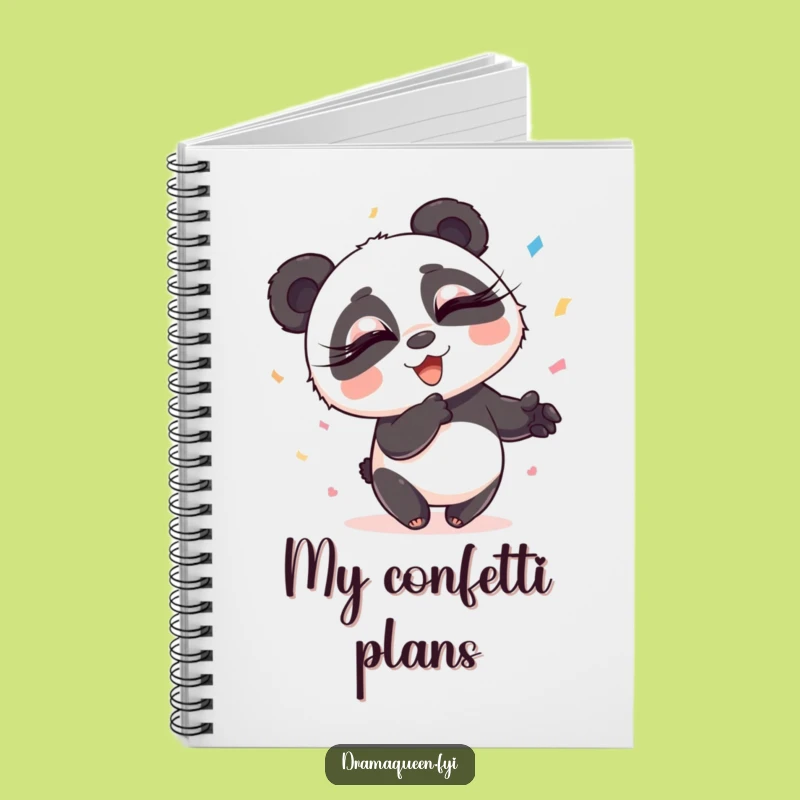 Funny Panda Confetti Notebook: Exaggerated Flair Panda, Journaling Fun Gift