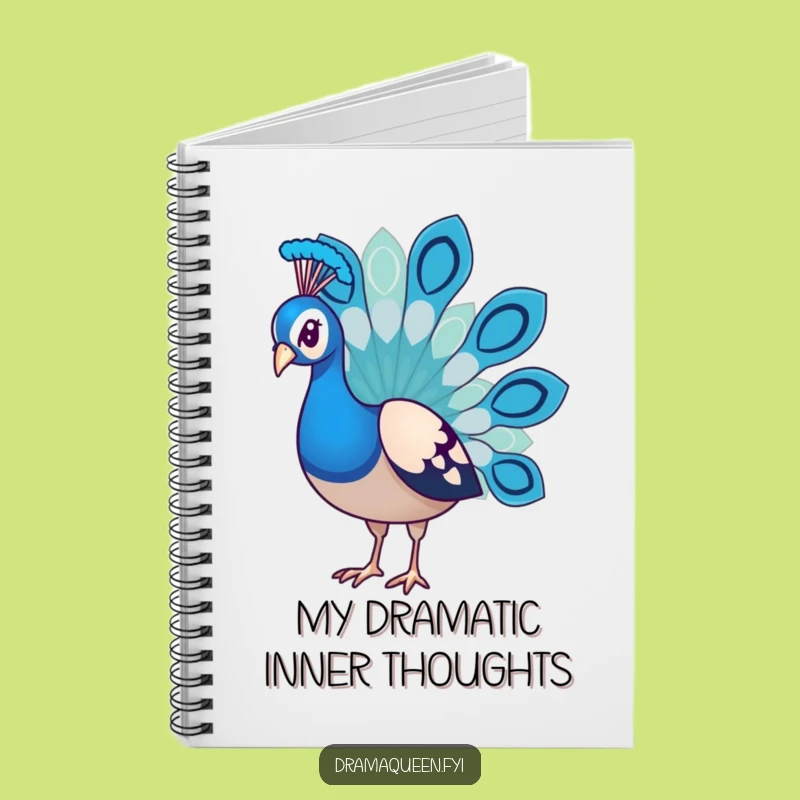 Funny Peacock Notebook - Journal Your Sadness Hilariously