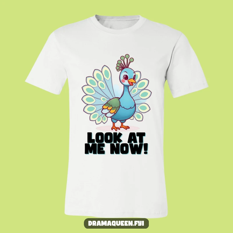 Funny Regal Peacock Tail T-Shirt - Flaunt Your Hilarious Style