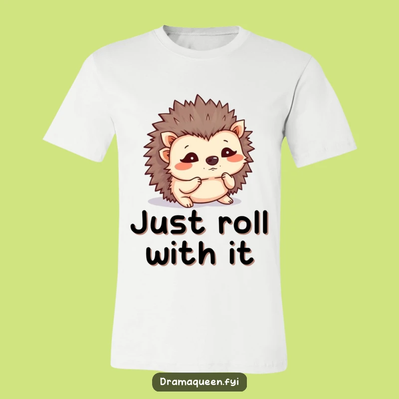 Funny Hedgehog T-Shirt - Flustered Quill Shaking Hedgehog, Hilarious Gift Apparel