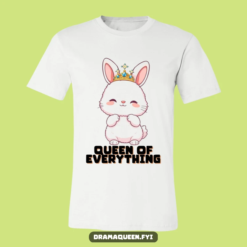 Funny Bunny Diva T-Shirt: Sparkly Tiara Pose Gift for Fashionistas