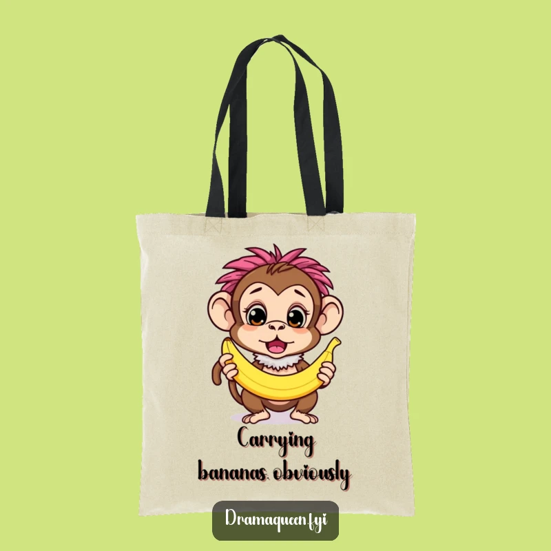 Funny Monkey Boa Tote Bag - Quirky Style for Your Everyday Surprises