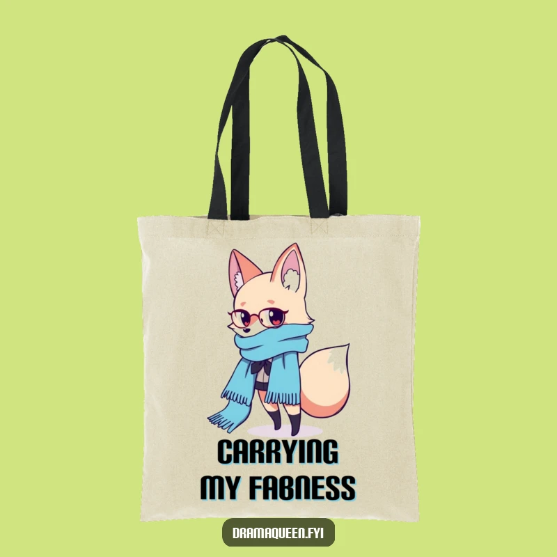 Funny Fashion Fox Scarf Tote: Carry Your Style Effortlessly