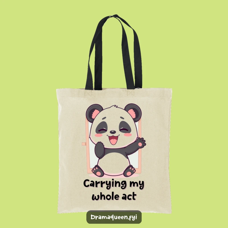 Funny Panda Mirror Pose Tote Bag - Carry Your Laughs in Style