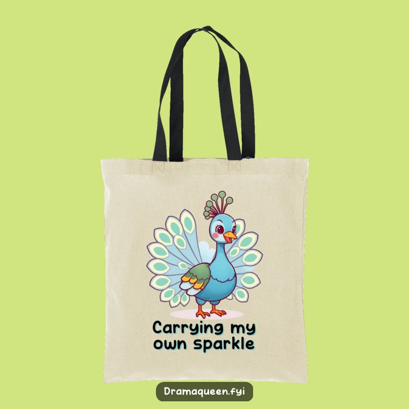 Funny Peacock Tail Tote Bag - Carry Your Glamour and Laughs