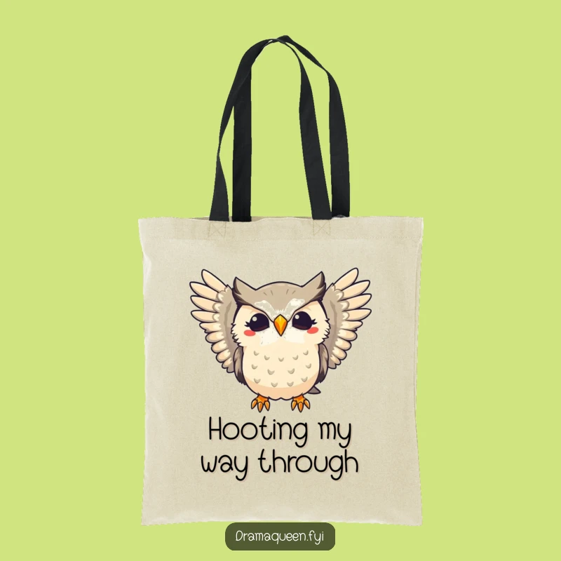 Funny Owl Hooting Tote Bag - Carry Your Wisdom and Laughs